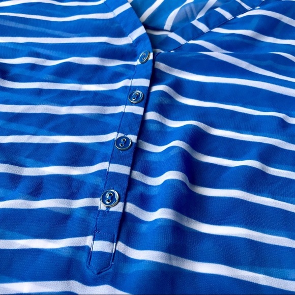 💥 A.n.a. Blue & White Striped Top. - Picture 3 of 4